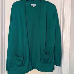 croft & barrow Teal Open-Front Pocket Cardigan